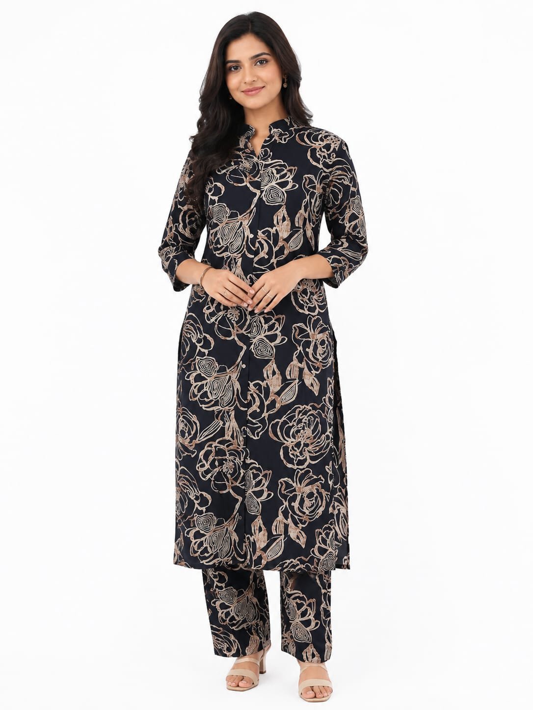Women's Floral printed Two Piece Kurti for women
