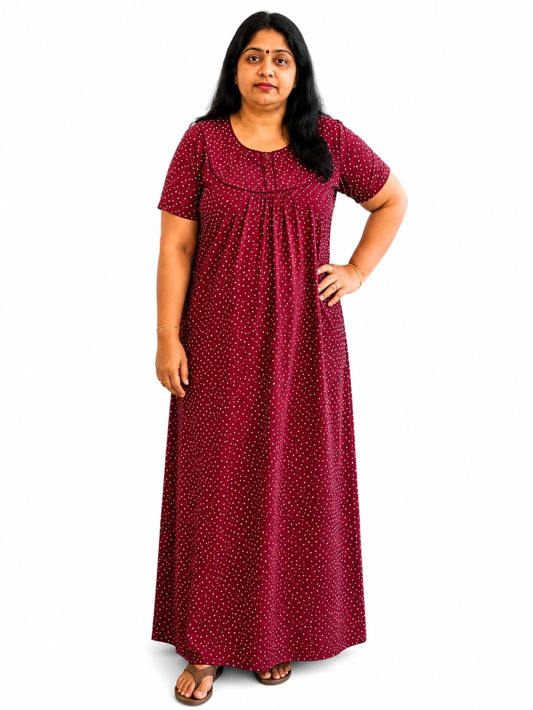 Women's Cotton Nighty | Half sleeve