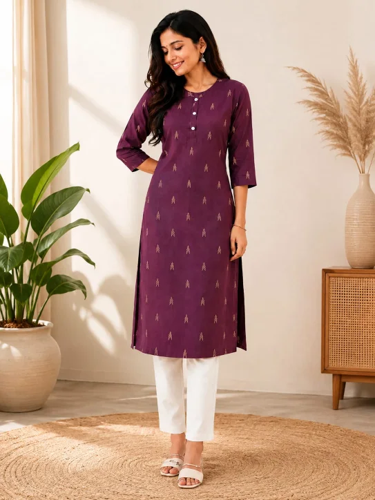 Women's cotton blend One Piece Kurti for women