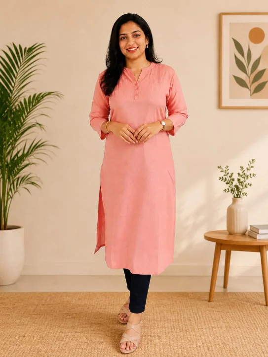 Girl's cotton blend One Piece Kurti