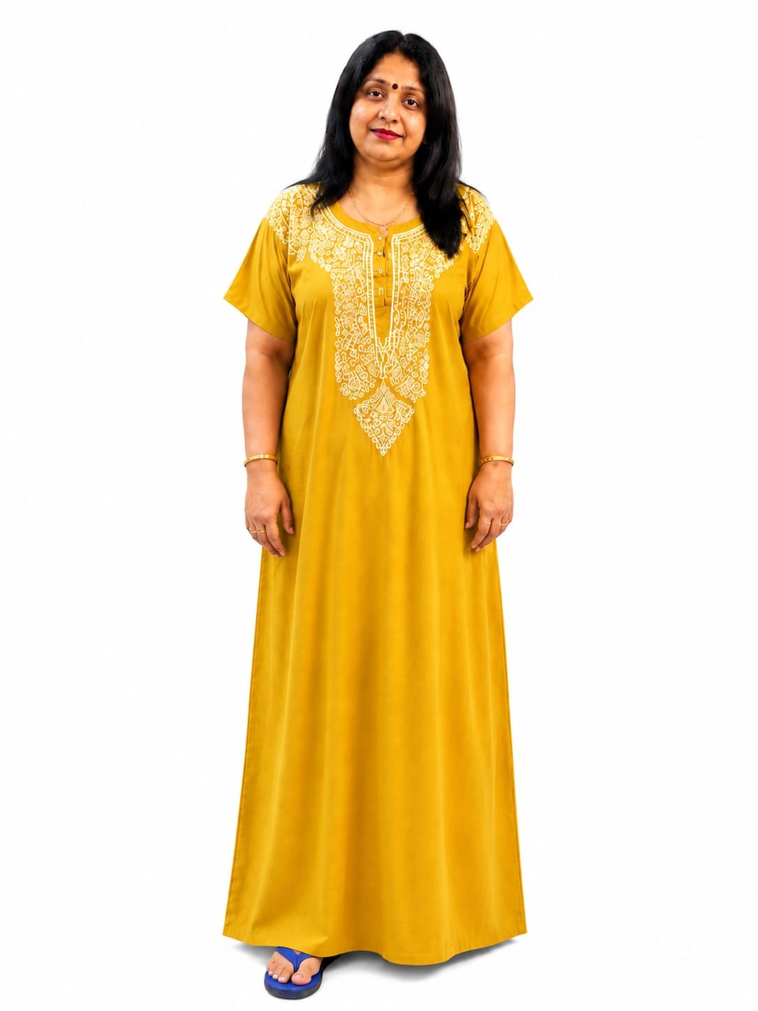 Women's Cotton Nighty | Half Sleeve - Image 2