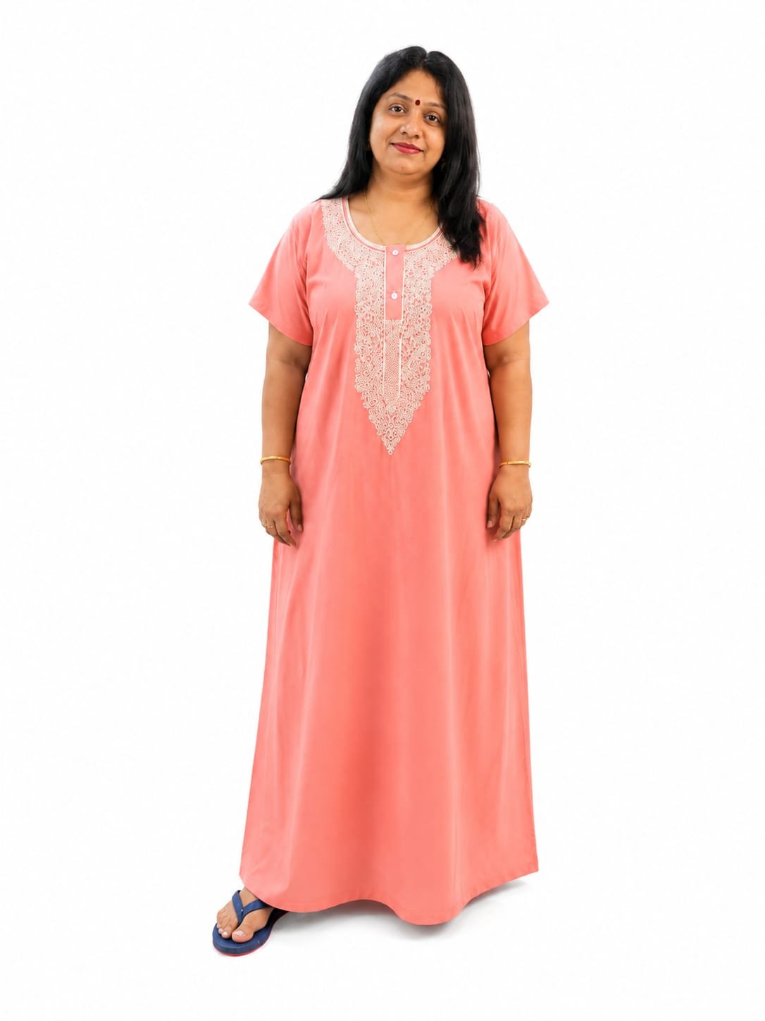 Women's Cotton Nighty | Half Sleeve - Image 4
