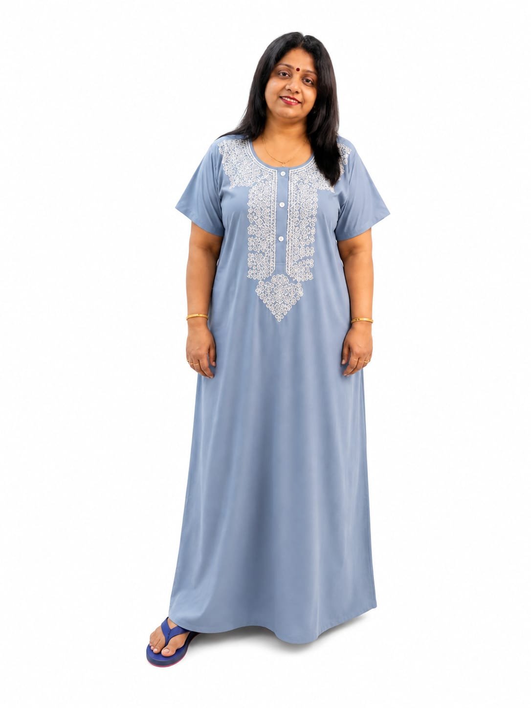 Women's Cotton Nighty | Half Sleeve - Image 5