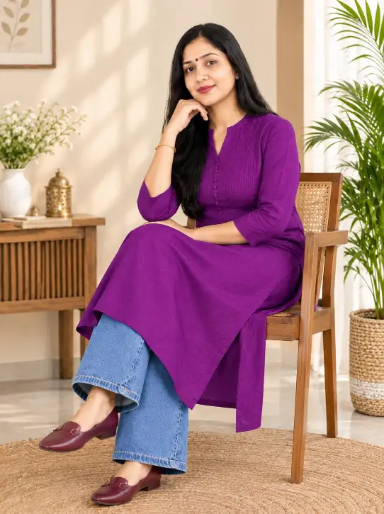 Long Straight Kurti – Single Piece Kurti Top - Image 7
