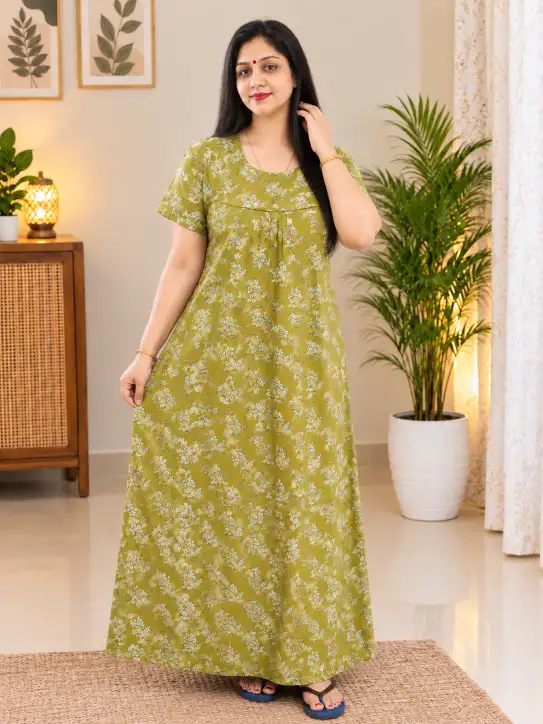 Women's Cotton Floral Printed Nighty